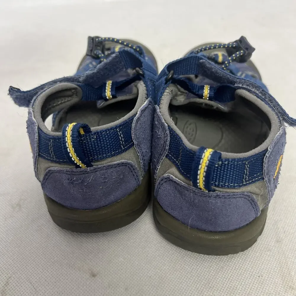 Keen Big Kids Newport H2 Sandals Size 4 Blue Yellow Quick Dry Waterproof